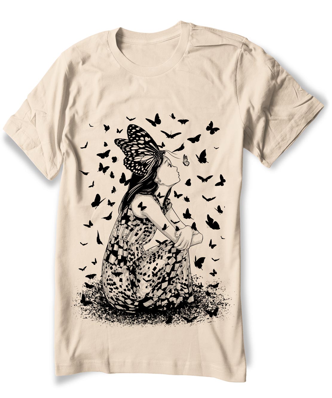 Anime Butterfly Girl T-shirt