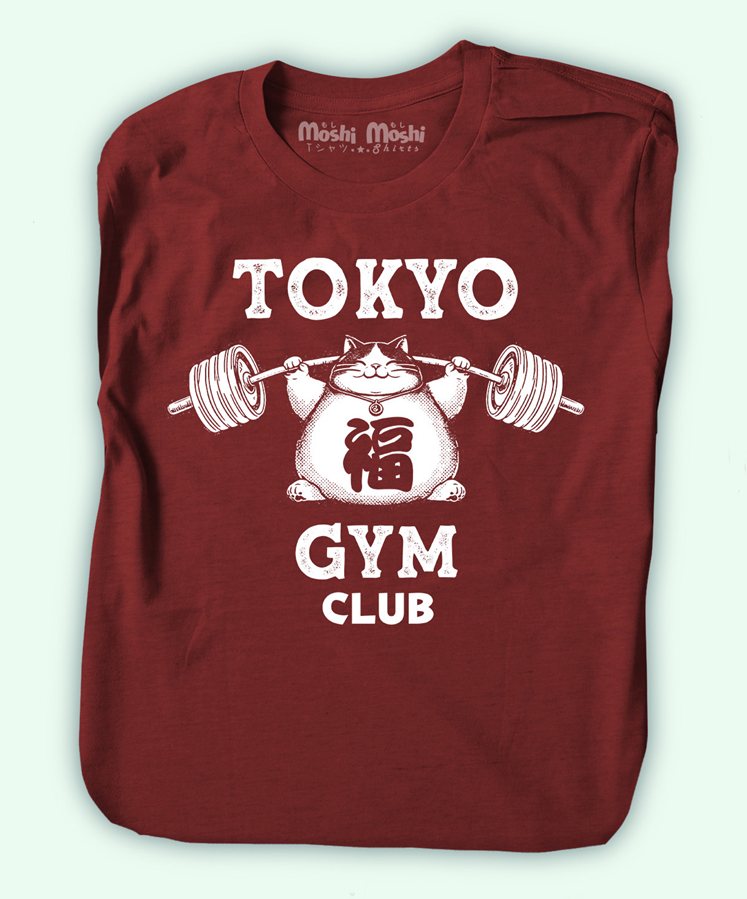 Cat Tokyo Gym T-shirt – Moshi Moshi Shirts