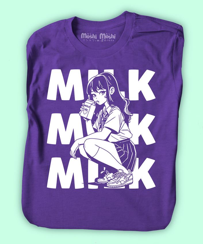 Milk Anime Girl Tshirt