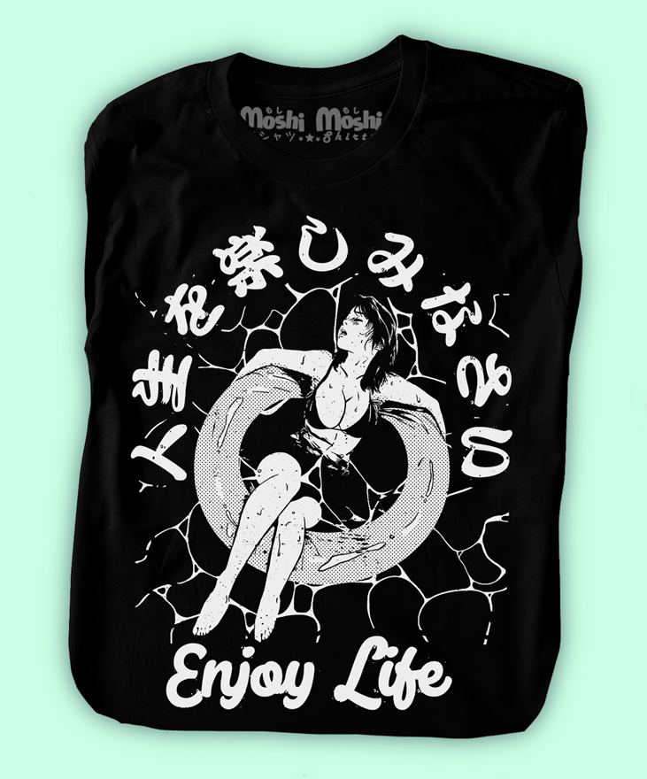 Sexy Anime Girl T-Shirt | Chill Pool Float | Enjoy Life Moshi Moshi Shirts Sexy Anime Girl T-Shirt | Chill Pool Float | Enjoy Life Moshi Moshi Shirts